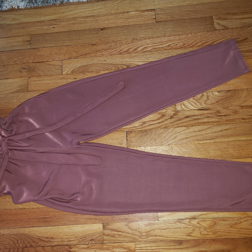 Roma Concept Plum Waist Cringed Soft Pants